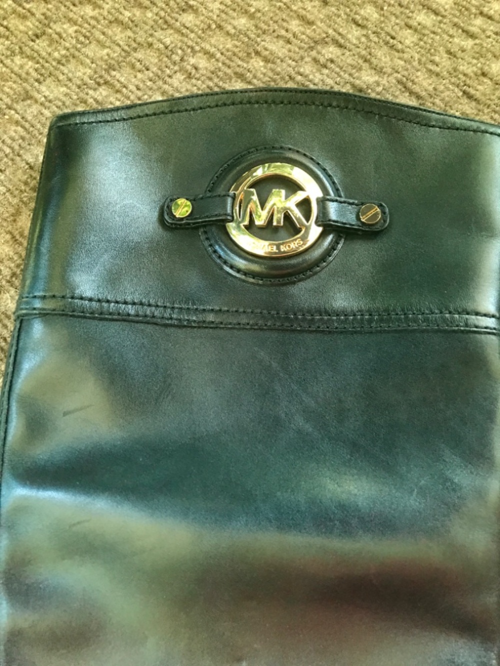 Michael kors black leather “Stockard” equestrian riding black leather boots - Picture 6 of 16